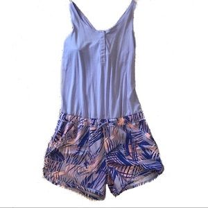 Ivivva romper floral print on shorts, size 14